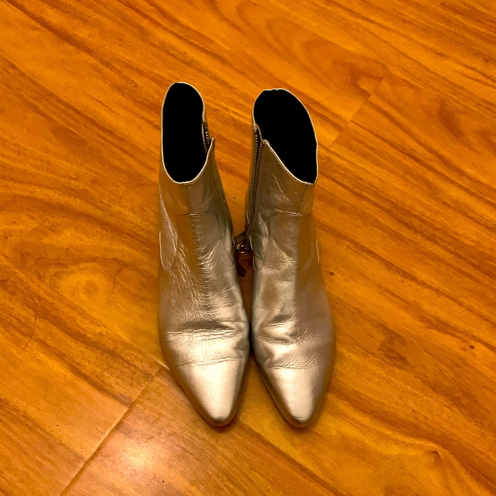 Zara leather booties